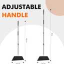 NACENA Heavy Duty Broom, 55 Inch Long Handle Outdoor Large Angle Brooms, Commercial Broom for Sweeping Indoor, for Home Garage Kitchen Office Courtyard Lobby Patio Lawn Concrete, 2 Pack (Grey&White)