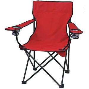 Outdoor Camping with armrests, Folding Chairs, Explorers, Portable Fishing stools, backrests, recliners, Picnic Chairs, Red