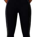 Womens Workout Sets Two Piece Spaghetti Straps Tank Top Matching High Waist Leggings Gym Work Out Outfits with Pockets (Large, Black)