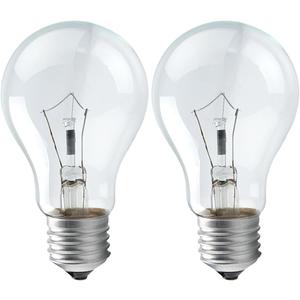 100 Watt Clear Incandescent Light Bulb, A19 Incandescent Bulb Light Bulb, 110-130V,2700K Soft White Dimmable, E26 Medium Base - 2 Count