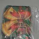 Moukeren 4 Pcs Green Christmas Chair Covers Set Stretch Removable Washable Christmas Dining Chair Seat Covers for Home Hotel Dining Room Kitchen Banquet Wedding Xmas Party Decor