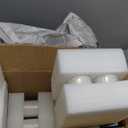 Elegant Ivory White Pillar Candles with Clear Ribbed Glass Holders 24 pcs (12 Unscented Candles+12 Candle Hoders) Perfect for Weddings, Parties, Events, and Home DecorLong-Lasting Burn