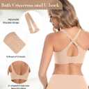 Wireless Bras for Women Supportive Mesh Crossover Bra Seamless Push Up Bralette with Full Support Everyday Bras (Medium, Light Skin)