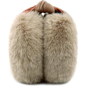 FSTEOE Women Winter Ear Muffs Foldable Girl Ear Warmer Fashion Furry Earmuff Soft Ear Cover Cold Weather