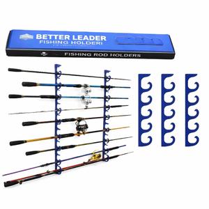 BETTER LEADER Fishing Rod Holders for Garage Wall, Fishing rod Rack,Fishing Pole Holder for Multiple Rods & Combos, Ideal Fishing Gift for Men