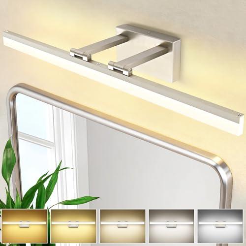 SOLFART 31.5 Inch Dimmable Bathroom Vanity Lights Over Mirror 5 Color Temperature Vanity Lighting Fixtures for Bath Brushed Nickel Bathroom Light fixtures Bar 5CCT