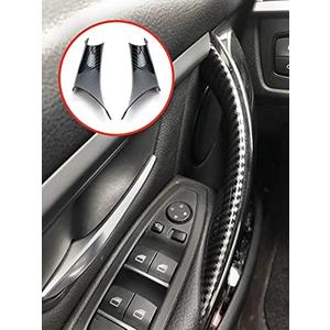 1 Pack GEATaaT Gelunxin Door Pull Handle Cover for BMW 320,328,330,335,M3 2012-2018 & BMW 428, 435,M4 2014-2017 (Left Front, Carbon Fiber)