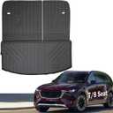 Large Cargo Liners with Backrest mats Fit for Mazda CX90 CX-90 2024 2025 2026 (Only Suitable for 7&8 Seats) (Not Suitable for 6 Seats), Anti-Slip Cargo Liners for CX-90 2024 2025 2026 Accessories