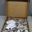 Ravinte 60 Pack 30 Pairs Short Arm Kitchen Cabinet Hinges for 5/8 Inch Overlay Cabinet, Brushed Nickel 105 Degree Opening Angle Hinges, Soft Close Concealed with Mounting Screws for Face Frame Door