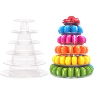 Macaron Tower Stand, 6 Tiers Macaron Display Macaroon Stand Tower Desserts Cupcake Holder Platter for Wedding, Birthday Party, Baby Shower, Party Decoration by Greatstar Macaron Tower Stand, 6 Tiers Macaron Display Macaroon Stand Tower Desserts Cupcake Holder Platter for Wedding, Birthday Party, Baby Shower, Party Decoration by Greatstar