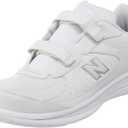 New Balance Men's 577 V1 Hook and Loop Shoes (14 X-Wide, White/White)