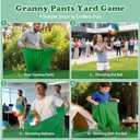 Granny Pants Yard Game Set Giant Outdoor Party Activity for Kids and Adults, Big Pants Ball Catching Set with 4 Balloons and Pump, Funny Lawn Activity, Ring Toss Games (Dark Green)
