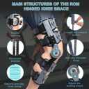 Hinged ROM Knee Brace Post Op Locking Adjustable Support Quick Buckle | ACL PCL MCL Meniscus Support Knee Brace With Shoulder Strap And Side Stabilizers Design For Daily Knee Use Left Right (Black)