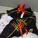 fun shack Pirate Costume Women's Deluxe Buccaneer Outfit with Corset Jacket, Dress, Hat, Size L