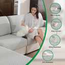 OHSIO Couch Cover, Stretch Sofa Cover, Soft Seat Cushion Covers Washable, Sectional L Shape Sofa Slipcover, Wear Stain Resistant Pet Friendly Furniture Protector for Home(1 Seat Cover S, Light Gray)