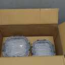 KOMUEE 24 Pieces Glass Food Storage Containers Set,Meal Prep Containers-Stackable Airtight Glass Storage Containers with lids,Freezer, Microwave, Oven Safe,Gray