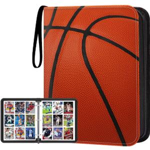 Trading Card Binder 9 Pocket  Basketball Card Binder with Sleeves 900 Double Sided Pockets Sports Trading Cards Album Cards Holder Protectors Set Fit for Game Cards, Sports Cards