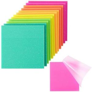 Mr. Pen- Transparent Glitter Sticky Notes, 3”x3”, 24 Pads, 600 Sheets, Glitter Transparent Note Pads, Self-Stick Bible Journaling Sticky Note for Women, Stocky Notes for Bible Journaling