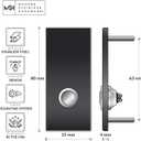 Model R7 Black Doorbells, R-Series Anodized Aluminum Doorbells 1.37 x 3.14 x 5/32