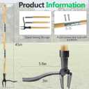 BellaJoyz Weed Puller, Stand Up Weed Puller Tool with Long Handle & 4-Claw Steel Head, 3-Sectioal Pole Design, Garden Hand Weeding Tool - Easily Remove Weeds Without Bending, Pulling,or Kneeling