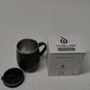 Ideus 16 oz (470 ml) Insulated Coffee Mug with Handle and Lid, Double Wall Stainless Steel Vacuum Thermal Coffee Mug, Travel Coffee Cup Thermal Cup for Home and Office, Leopard Black