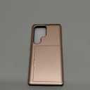 Nvollnoe for iPhone 14 Case with Card Holder Heavy Duty Protective Dual Layer Shockproof Hidden Card Slot Slim Wallet Case for iPhone 14 for Women&Men(Rose Gold)