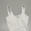 Womens' Sports Bra Longline Wirefree Padded With Medium Support, White , Size S