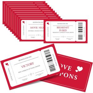 20 Love Coupons Cards for Him Her, Romantic Gift Vouchers with 20 Unique Messages  Perfect for Valentine's Day, Anniversary, Birthday, Husband, Wife, Boyfriend, Girlfriend Gift Ideas (BX157)