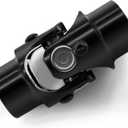 3/4"-20 Spline X 3/4" Round Black Steering Universal Joint Single U Joint Shaft,Total Length: 83mm (3-1/4")