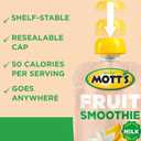 Motts Fruit Smoothies Vanilla Peach, 4.2 oz clear pouches, 8 Pack, Made With Milk, Made With Real Fruit, Good Source of Calcium, On-the-Go, BBD: 06/03/26