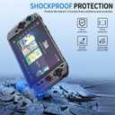 4 in 1Carrying Case for Nintendo Switch 2, Portable Hard Shell Travel Pouch with 2 Screen Protector, 1 Transparent Protective Cover, 2 Thumb Grip Caps, 12 Game Card Cartridges, Large Capacity, Black