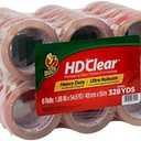 Duck HD Clear Packing Tape Refills - 24 Rolls of Heavy Duty Shipping and Moving Packing Tape - Clear Strong Packaging Tape for Boxes, Packing and Moving Supplies - 1.88 In. x 54.6 Yards (393730)