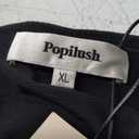 Popilush Leather Corset Bodysuit for Women Tummy Control V Neck Thong Shapewear Sleeveless Body Suit Trendy Tops (X-Large, Black)