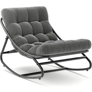 Outdoor Rocking Chair, Oversized Patio Papasan Rocker