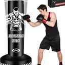 Heavy Freestanding Punching Bag for Adults, 70'' Standing Punching Bag Heavy Bag with Boxing Gloves, Women Men Boxing Training Equipment Kickboxing Bags for Beginners Training MMA Fitness Home Gym