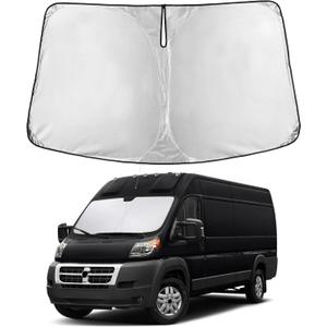 EcoNour Windshield Sunshade Compatible for Dodge RAM Promaster 2014-2024 2025 2026, Sun Visor for Front Windshield & Window Sun Shade Cover, UV Heat Blocker & Protector, Car Accessories