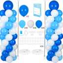 Balloon Column Stand with 102 Balloons, Balloon Column Kit Set of 2, Metal Balloon Tower Stand with Base for Floor, Height Adjustable from 1.57 to 7 Ft, For Party Decorations