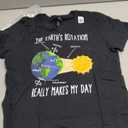 Funny Earth Rotation Earth Day Science Teacher Kids Women T-Shirt  M