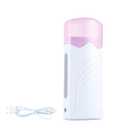 Roll On Wax Warmer For Hair Removal Wax Roller Wax Heater, Home Waxing Kit For Women Men 110V (Sliver)