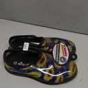 Sloggers Original Waterproof Rain and Garden Shoe for Women Outdoor Slip-On Garden Clog - Made in The USA with Premium Comfort Insole and Arch Support (11, Sunflower Print Blue)