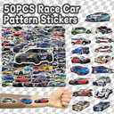 231PCS Cars Birthday Decorations Set Race Car Birthday Party Decorations Kit with Tablecloth, Banner, Plates, Cups, Napkins, Stickers & Slap Bracelets, Car Themed Party Decorations Serves 24