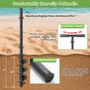 Post Hole Digger, Hand Auger Spiral Drill for Planting, 38 Inch Long Post Hole Digger Manual Earth Auger for Fence Posts, Sand, Bulb, Seedlings, Tree, Mail Box, Non Slip T Handle