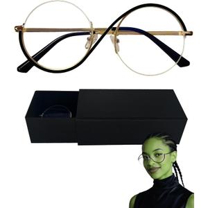 Elphaba Glasses Costume Witch Accessories Wizard Witches Round Circle Glasses Movie Merch Halloween Cosplay for Women