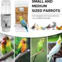 lemtrflo No Mess Bird Feeder Water Dispenser Set, Bird Feeder for Cage, Cage Accessories for Cockatiels, Finches, Budgies and Canaries