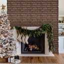 Commomy 3D Faux Brick Wall Panels Peel and Stick - 10 pcs 11.8x 11.8Small Size PVC Brick Backsplash Wall Tiles Brown Brick Wallpaper for Kitchen,Bedroom,Bathroom,Living Room,Fireplace,RV