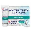 Crest 3D White Brilliance Blast Teeth Whitening Toothpaste, 4.6 oz, Anticavity Fluoride Toothpaste, 100% More Surface Stain Removal, 24 Hour Active Stain Prevention (EXP JUN 2028)