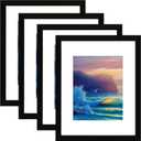 SESEAT Picture Frames 16"x20", Black Poster Frame for Wall, Dispaly Pictures 11"x14" with Mat or 16"x20" without Mat, Pack of 4