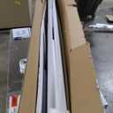 SMARTSTANDARD 48in x 84in Bifold Barn Door, Frosted Glass Barn Door with Hardware Kit Included, Pre-Drilled Holes Easy Assembly -Solid Barn Doors Slab Covered with Water-Proof PVC Surface, White