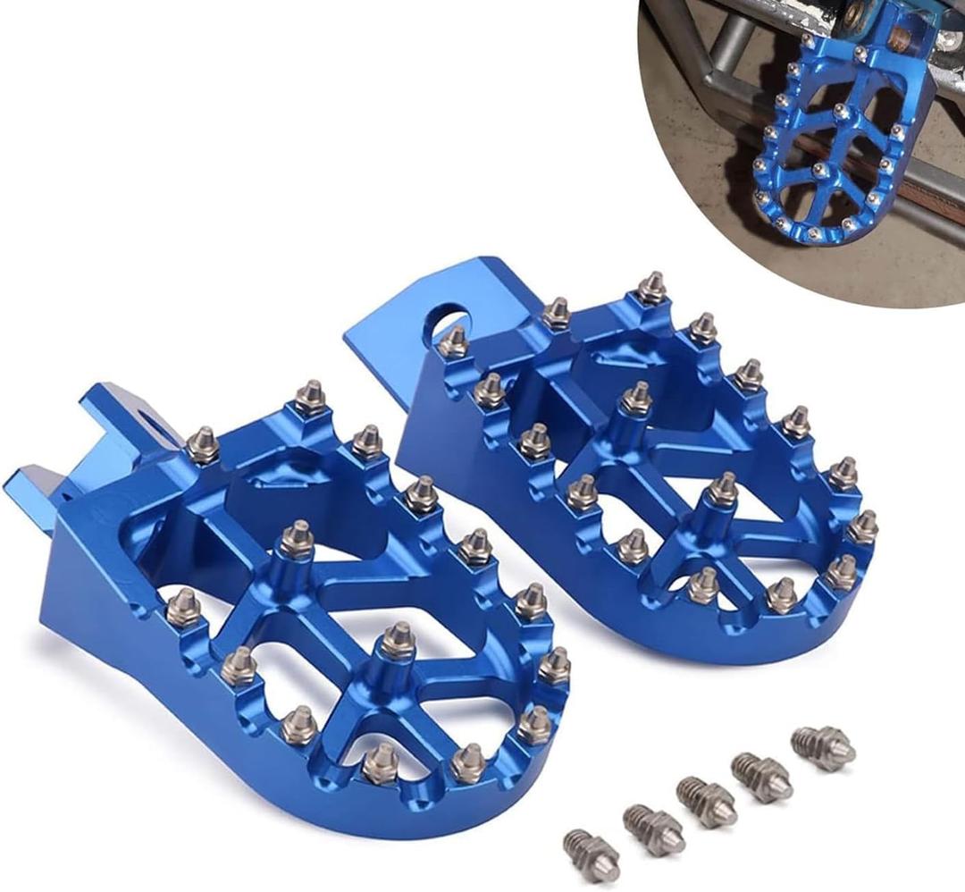JFG RACING Dirt Bike Foot Pegs,CNC Motorcycle Foot Pegs Rests Pedals For YZ80 YZ125 YZ250 YZ490 YZ500 WR200 WR250 WR500 TTR90 TTR110 TTR125 TTR250 XT250