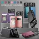 Vinich for iPhone 17 Pro Wallet Case with Card Holder, RFID Blocking Credit Slots Kickstand Shockproof Phone Cover Fit for iPhone 17 Pro 6.3" Black